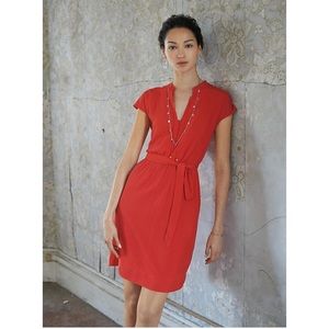 Anthropologie Maeve Odilia Shirtdress in Red